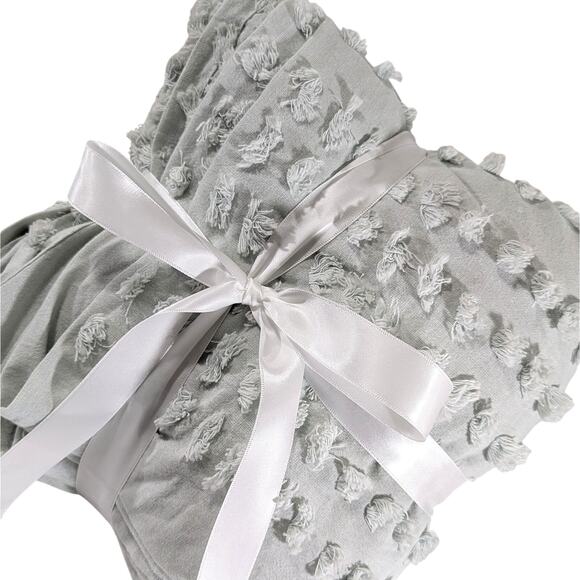 Pure Collection Other - PURE COLLECTION BY INDIGO! SEAFOAM GREEN CHENILLE 100% COTTON SHOWER CURTAIN!